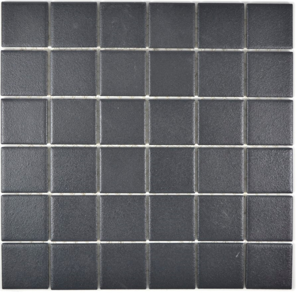 Mosaik Fliese schwarz anthrazit Keramikmosaik rutschsicher 14-0311-R10