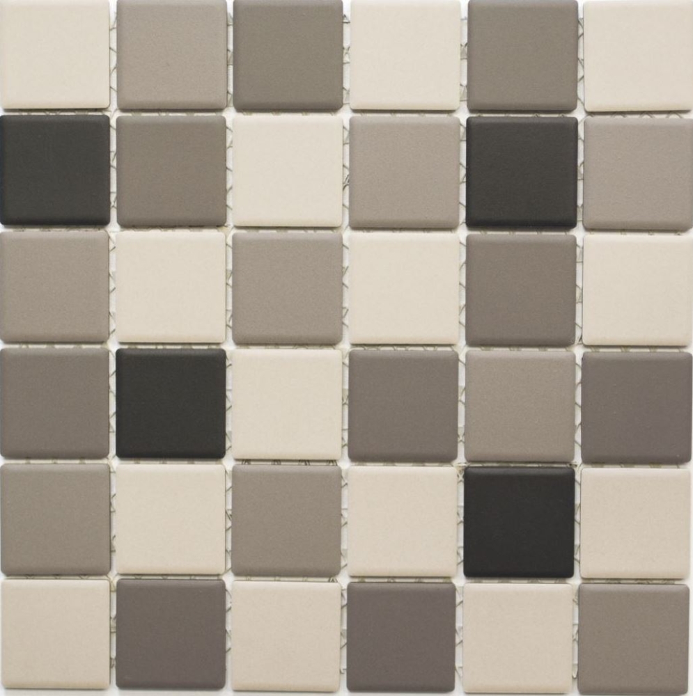 Mosaik Fliese hellbeige grau schlamm unglasiert Keramikmosaik rutschsicher 14B-0208-R10