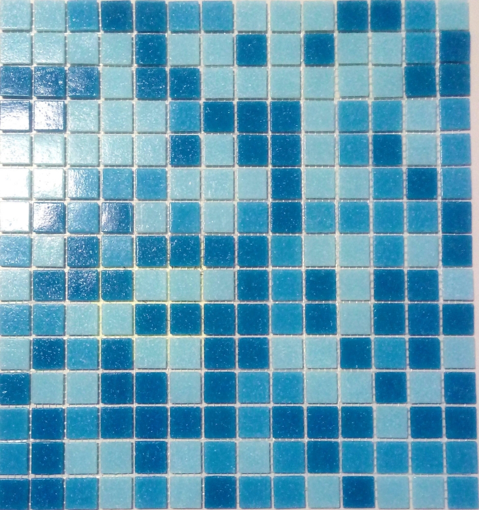 Schwimmbad Mosaik Fliese Poolmosaik Glasmosaik Blau Mix SONDERPREIS- 52-0402_Papier