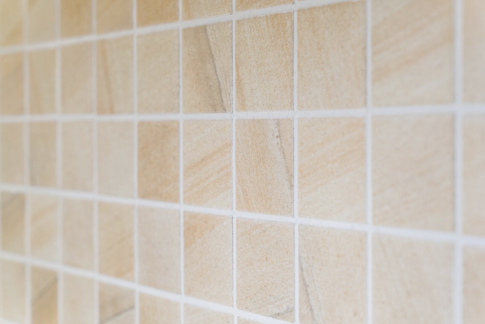 Mosaik Steinoptik Keramik sandbeige matt - 10 Mosaikblaetter