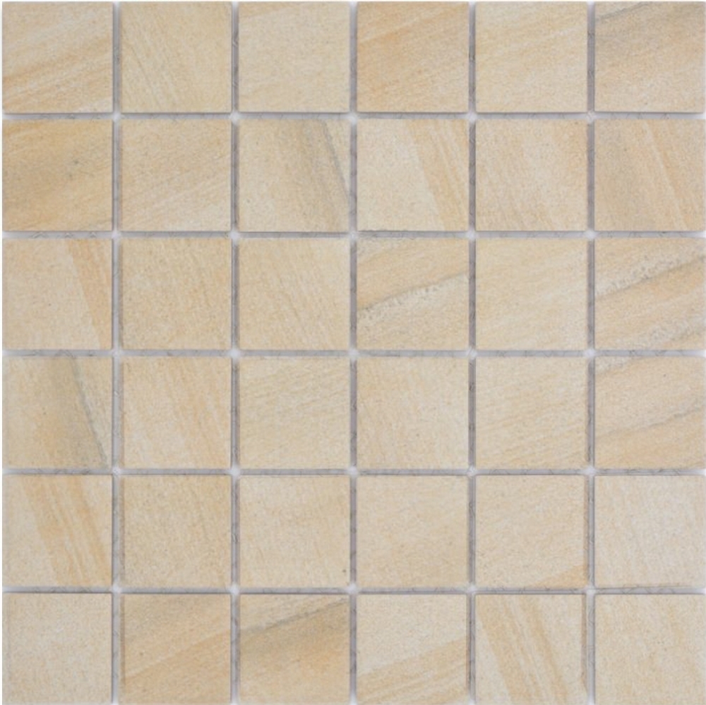 Mosaik Steinoptik Keramik sandbeige matt - 10 Mosaikblaetter