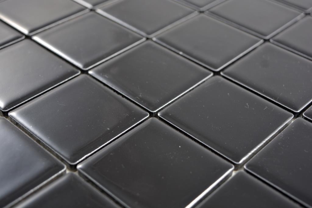 Mosaic tile black high-gloss ceramic mosaic 16B-0301