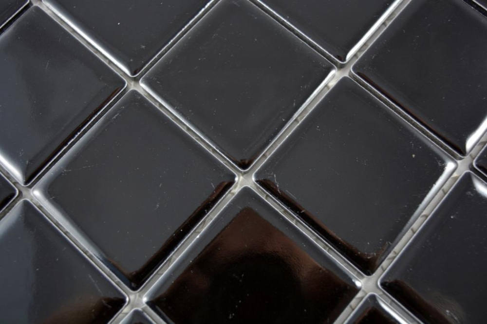 Mosaic tile black high-gloss ceramic mosaic 16B-0301