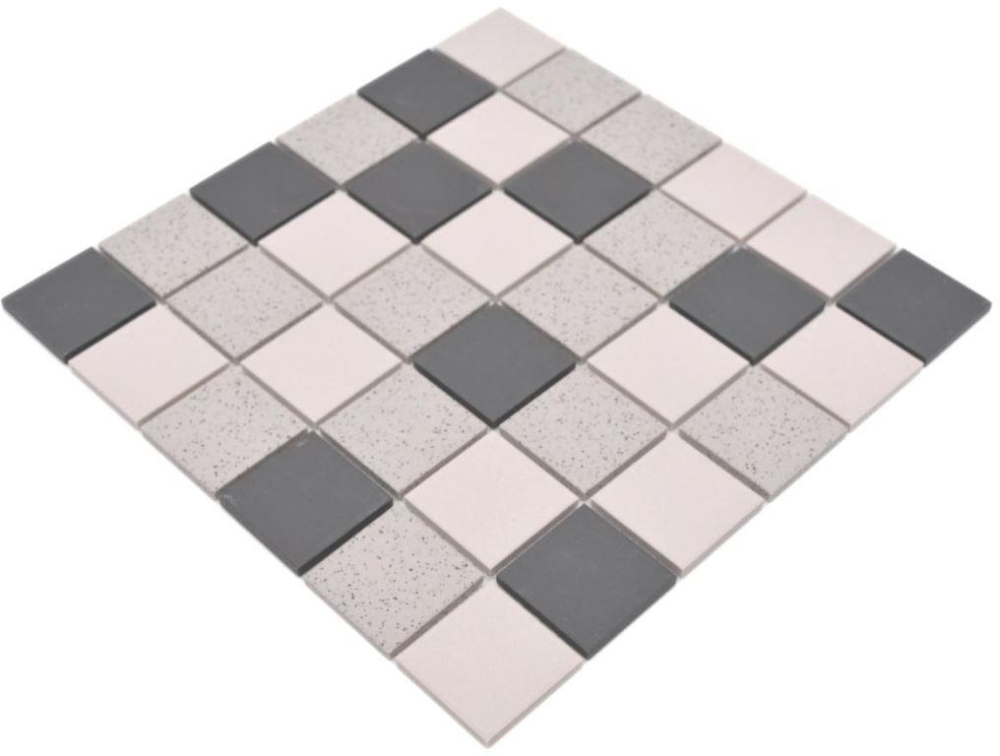 Mosaik Fliese Keramik cream hellbeige grau unglasiert 16-2011