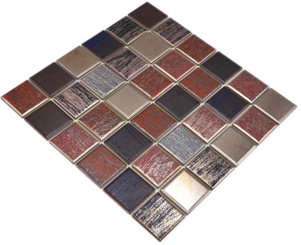 Keramikmosaik Mosaik Fliese Vintage Used Multicolor Bunt Fliesenspiegel Mosaikmatte - 24-1235