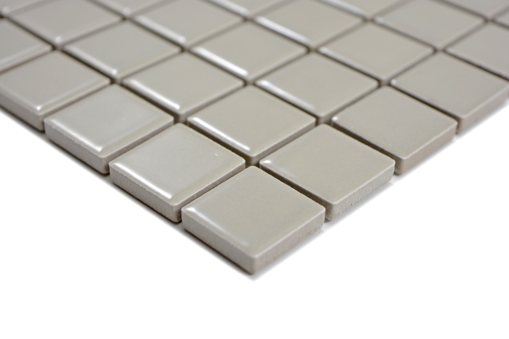 Keramikmosaik Mosaikmatte grau schlamm glänzend Fliesenspiegel Küche 18D-2401