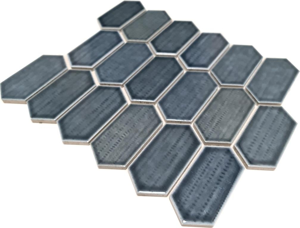 Mosaikfliese Hexagon CG CH479 - Anthrazit  schwarz grau - 1 Mosaikmatte