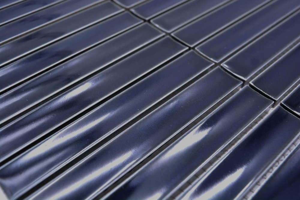 Mosaikfliese Stäbchen CG CS 36 schwarz grau - 1 Mosaikmatte
