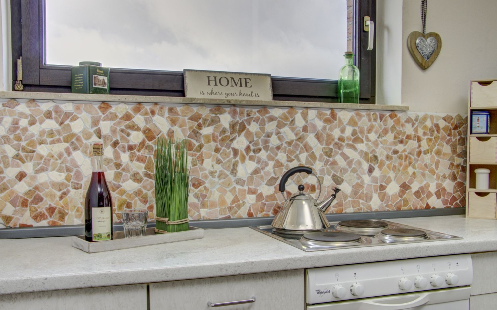 Mosaique brisee Ciot mix RossoCream Marbre aspect brise beige rouge mat