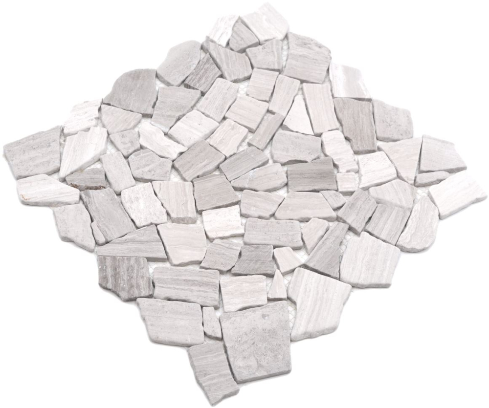 Mosaico cantera Ciot uni gris rayas marmol aspecto cantera gris mate