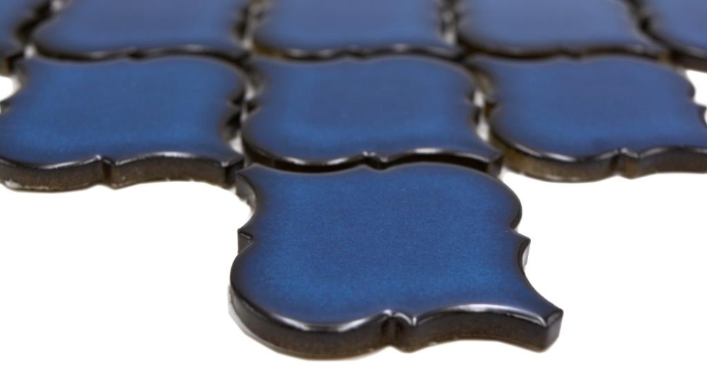 Mosaico Florentino liso azul cobalto ceramica brillante aspecto florentino