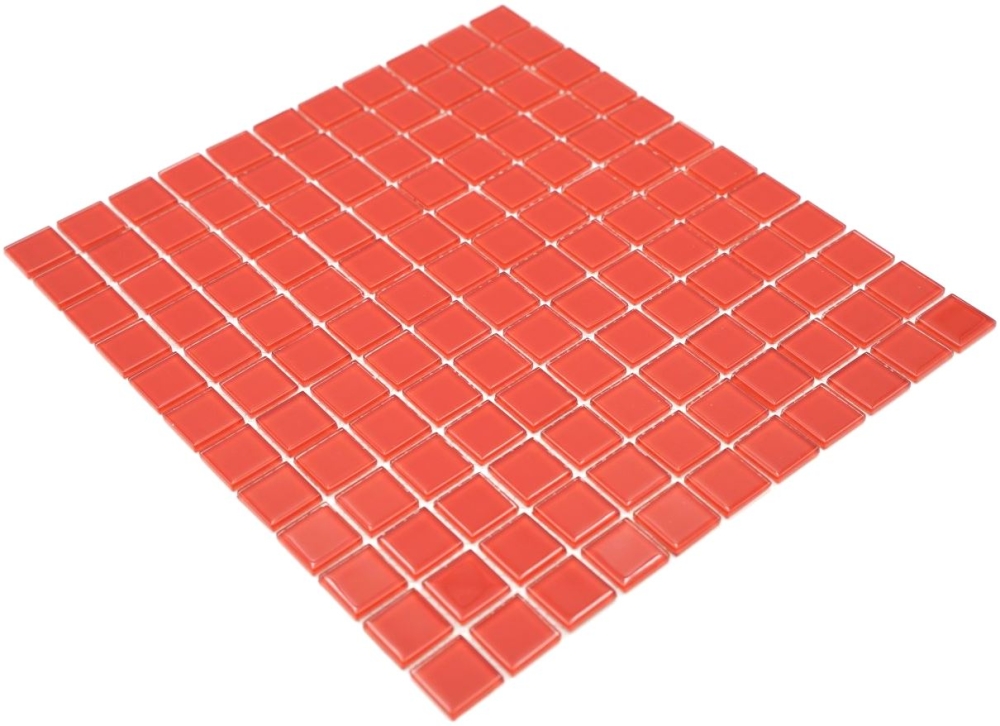 Mosaico de vidrio rojo fuego revestimiento bano azulejo cocina backsplash - 60-0904
