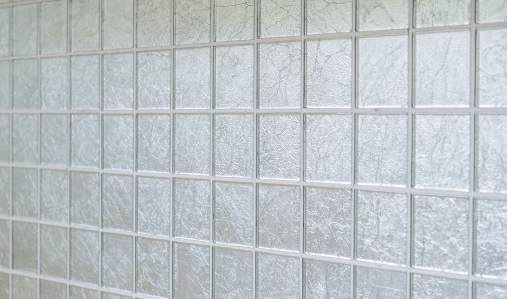 Mosaik Fliese Glasmosaik Silber Struktur Wandverkleidung Küche Bad WC - 68-4SB21