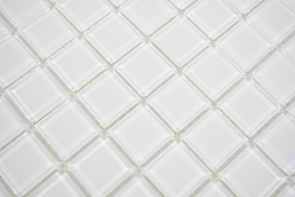 Mosaico de vidrio super blanco ducha pared bano azulejo piscina - 63-0101