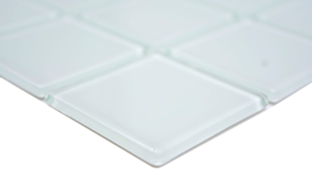 Mosaico de vidrio blanco verde puntada mosaico azulejo pared azulejo backsplash cocina ducha bano 78-0101