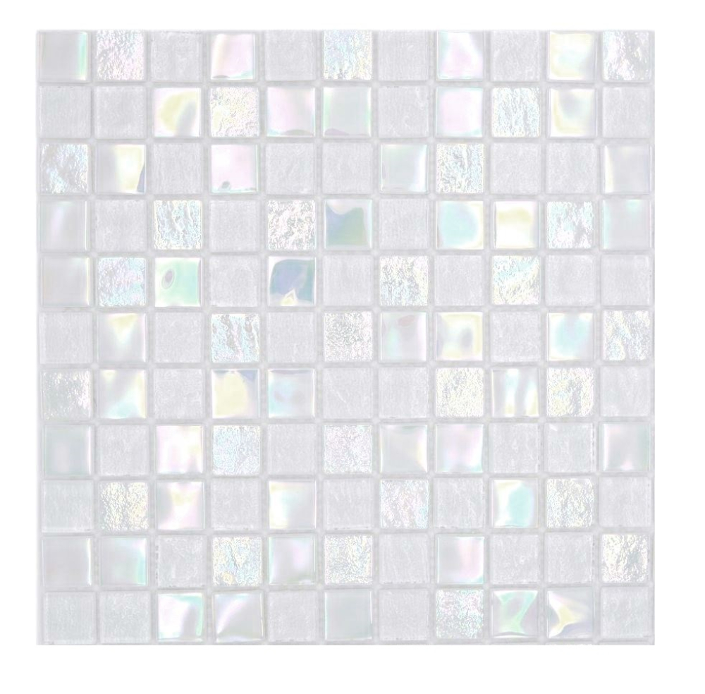 Mosaique de verre carreau de mosaique small flip flop irise blanc multicolore mosaique de piscine