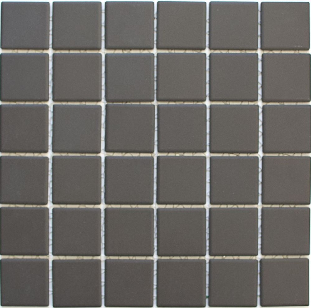 Mosaico ceramico marron mate - 10 hojas de mosaico