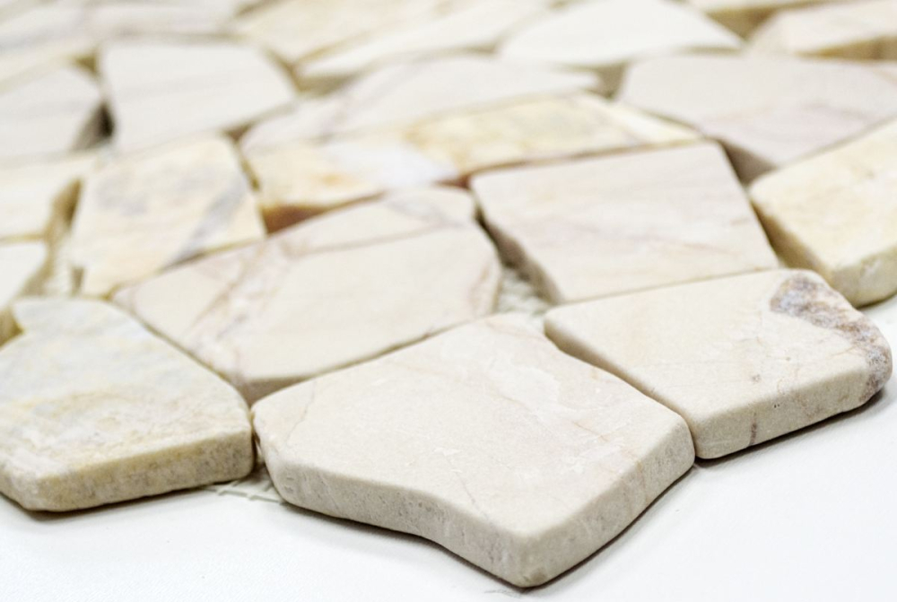 Mosaique Polygonal Marbre Mosaique de pierre naturelle golden cream structure polie 44-30-2807