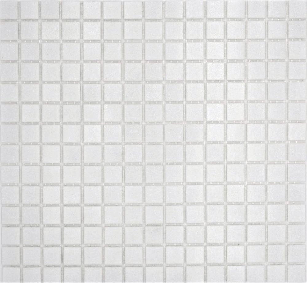 Preview: Mosaic pool optic glass white shiny - 10 mosaic sheets