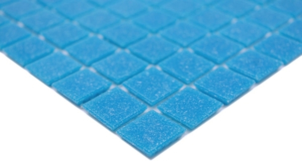 Schwimmbad Mosaik Fliese Poolmosaik Glasmosaik Lichtblau - 200-A14-P