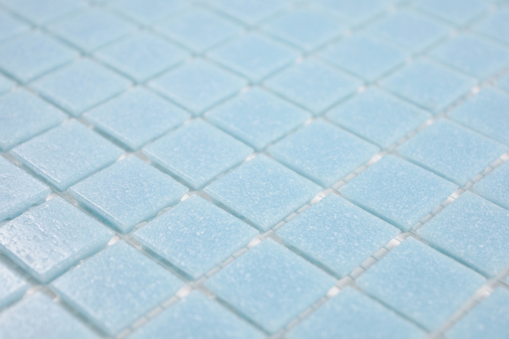 Mosaico de vidrio azul claro para piscina