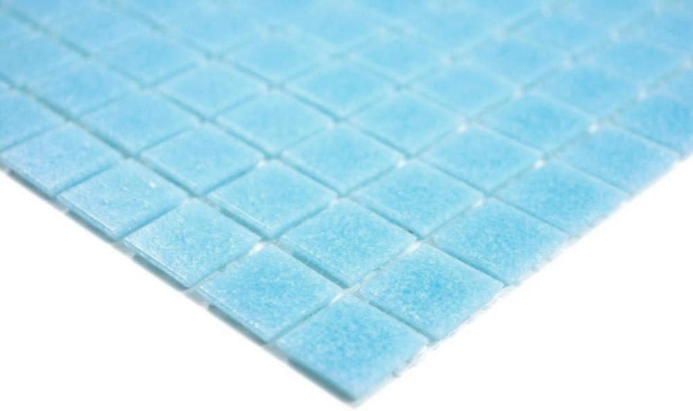 Schwimmbad Mosaik Fliese Poolmosaik Glasmosaik Himmelblau papierverklebt - 200-A12-P