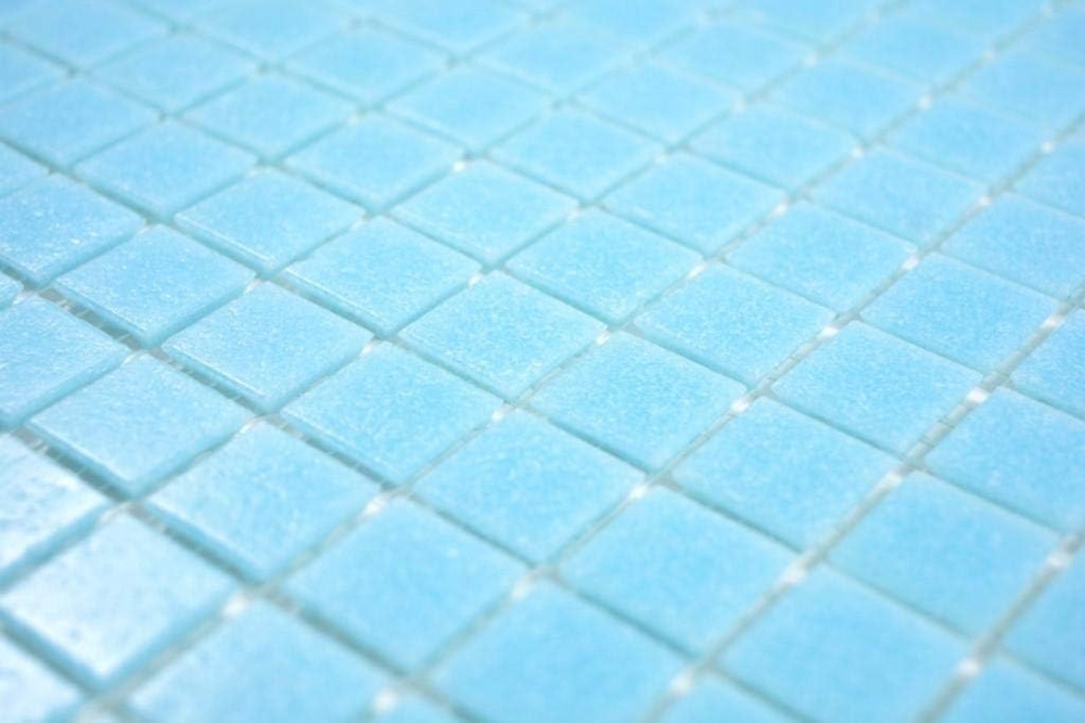 Schwimmbad Mosaik Fliese Poolmosaik Glasmosaik Himmelblau papierverklebt - 200-A12-P