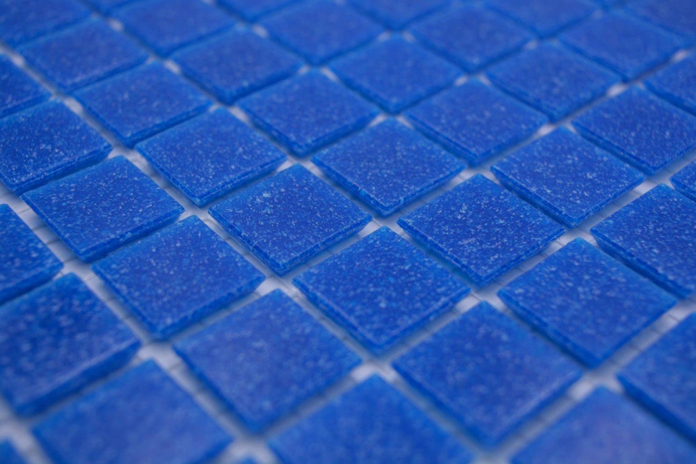 Azulejo de mosaico para piscina, mosaico de vidrio azul oscuro - 720 esteras sobre palé