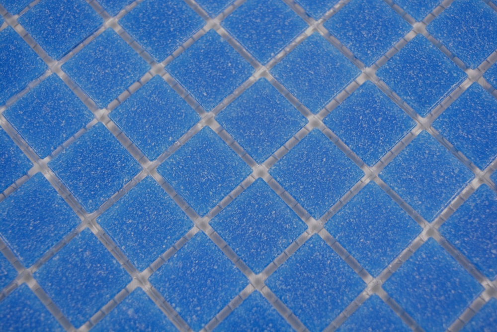 Schwimmbad Mosaik Fliese Poolmosaik Glasmosaik Kobaltblau - 200-A15-P