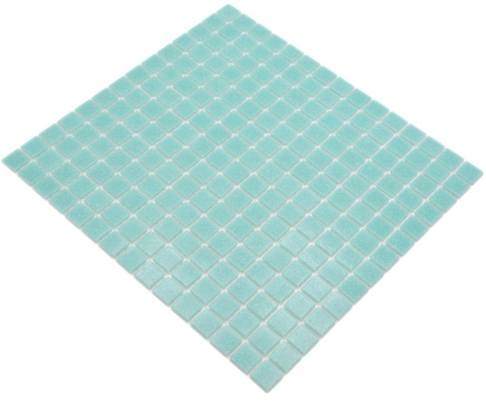Mosaik Glas gruen glaenzend - 10 Mosaikblaetter