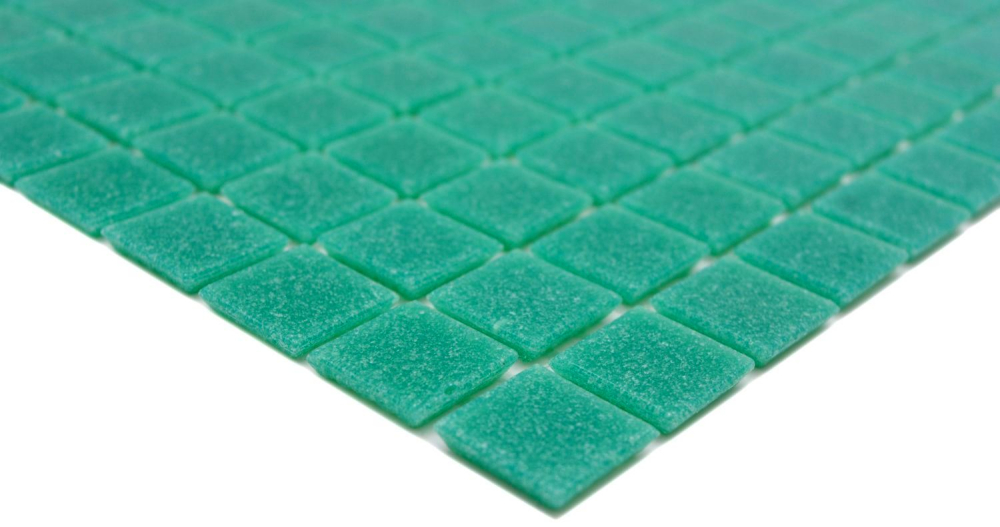 Mosaique aspect piscine verre turquoise brillant - 10 feuilles de mosaique