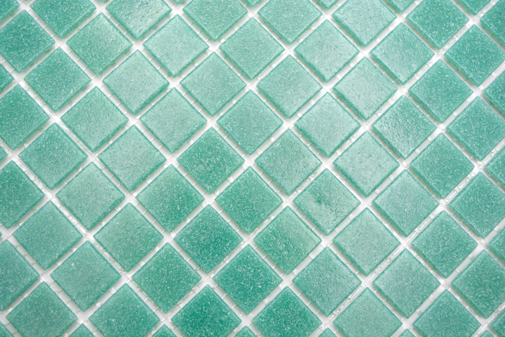 Schwimmbad Mosaik Fliese Poolmosaik Glasmosaik Türkis Grün - 200-A63