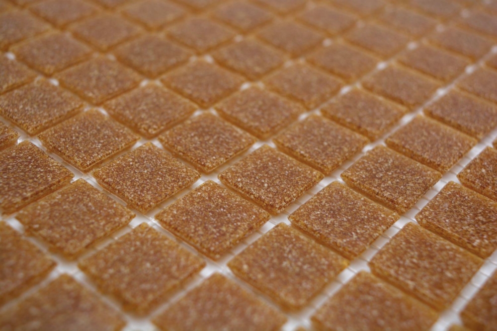 Piscine Mosaique Mosaique de verre Marron Spots - 10 tapis de mosaique