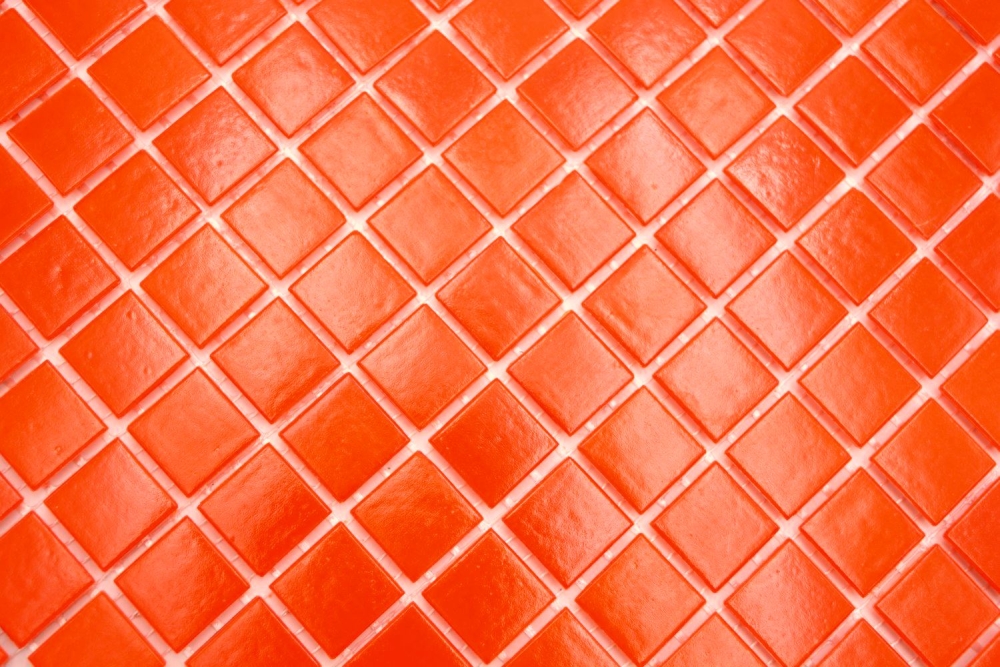 Preview: Swimming pool mosaic tile Pool mosaic Glass mosaic Orange Red