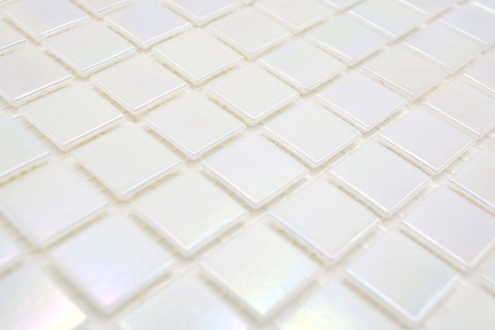 Mosaico in vetro bianco Iridium Classic