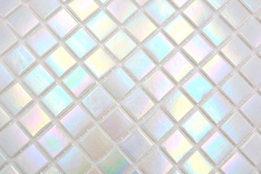 Mosaico in vetro bianco Iridium Classic