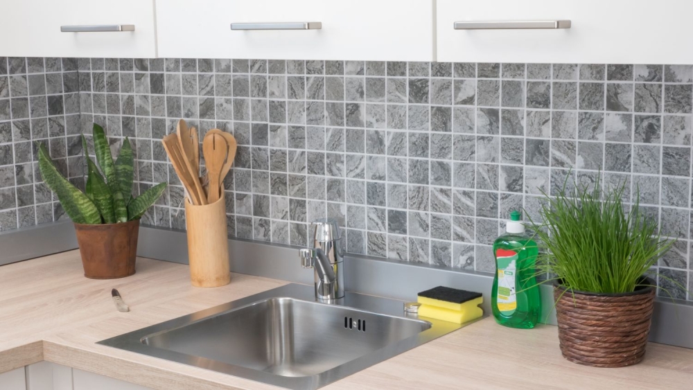 Mosaik Quadrat Steinoptik Struktur grau Keramik matt