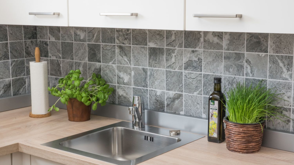 Mosaik Quadrat Steinoptik Struktur grau Keramik matt