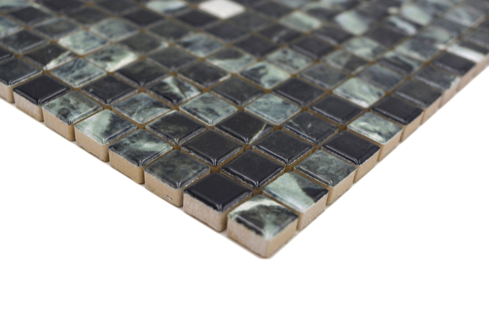 Jasba Agrob Buchtal Marble & More Mosaik Keramik Steinzeug verde alpi glänzend Mamoroptik Küche Bad Dusche JBMM27