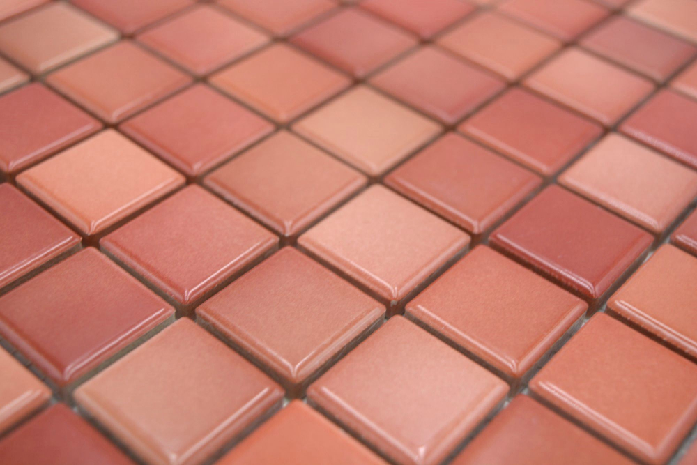 Jasba Agrob Buchtal Fresh Mosaik Keramik Steinzeug brick red mix glänzend k.A. Küche Bad Dusche JBF218