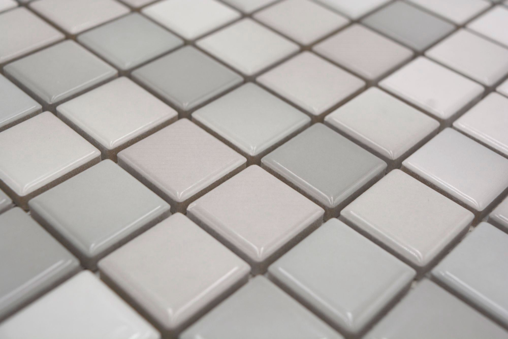 Jasba Agrob Buchtal Fresh Mosaik Keramik Steinzeug warm grey mix glänzend k.A. Küche Bad Dusche JBF220