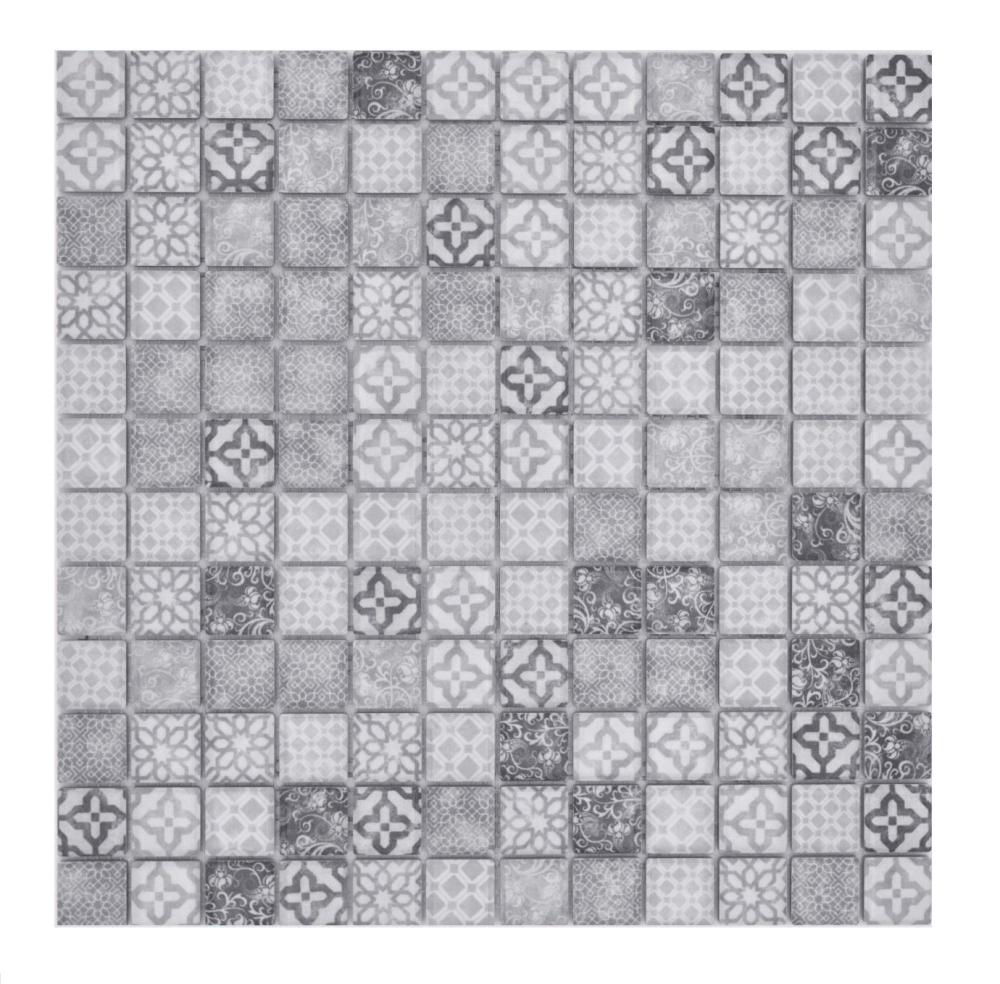 Mosaikfliesen Keramikmosaik Steinzeug grau matt Retrooptik