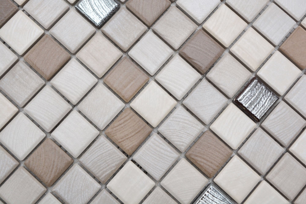 Jasba SENJA PURE Mosaik Keramik Steinzeug wood-mix metallic matt Holzoptik Küche Bad Dusche JB06