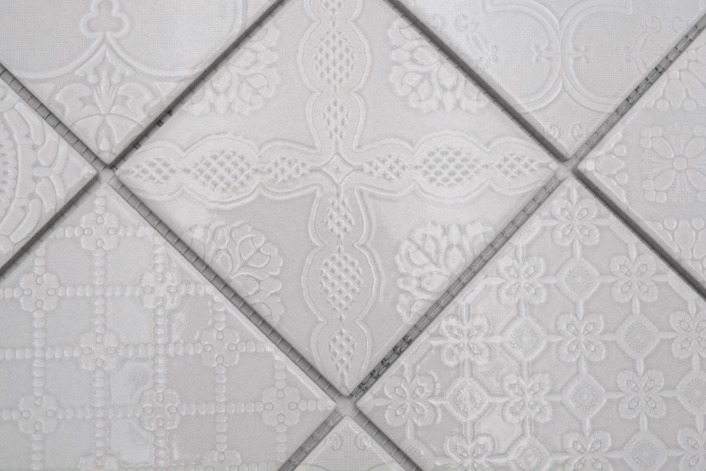 Mosaik Retrooptik Keramik Steinzeug paris grey glaenzend - 10 Mosaikblaetter