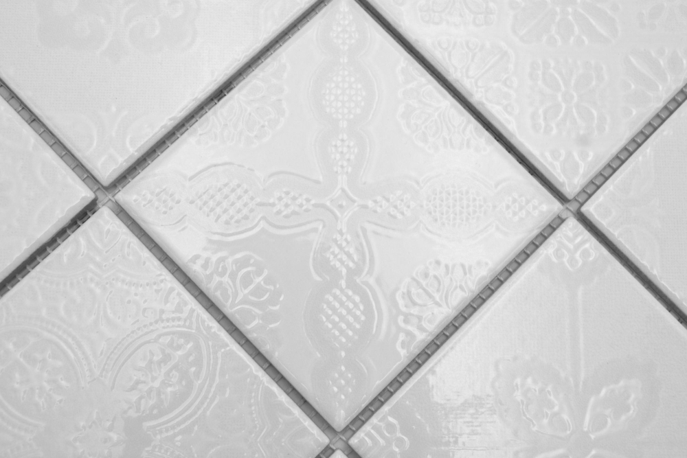 Mosaico retro in gres ceramico iceland white shiny - 10 fogli di mosaico
