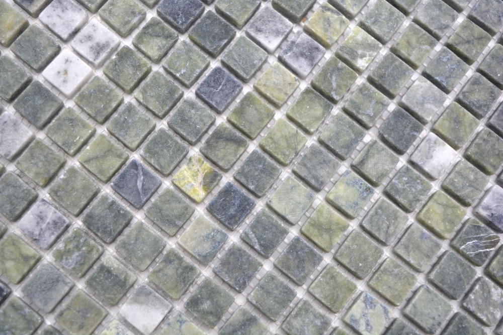 Natursteinmosaik Marmor grün matt Wand Boden Küche Bad Dusche - 38-15-407