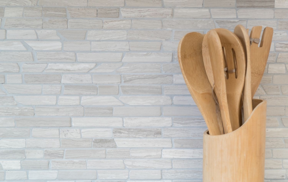 Mosaique Brick Marbre gris uni bandes aspect maconnerie mat