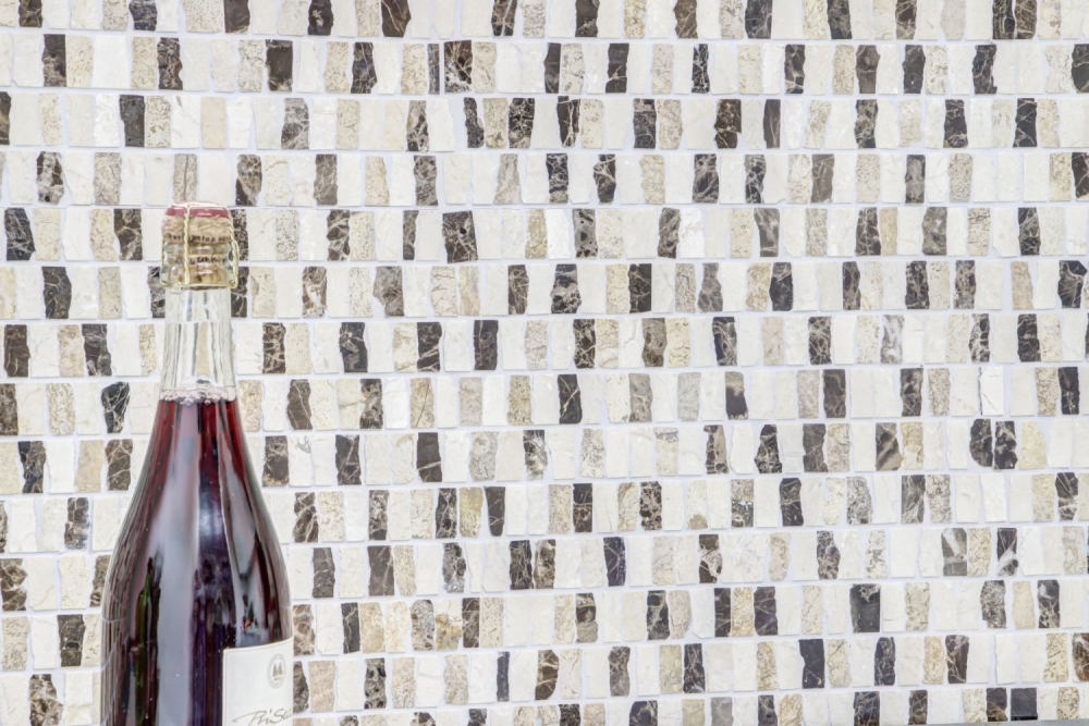 Marmol mosaico Rustico Emperador crema Piezas apomazado Sopo-M10-VH21