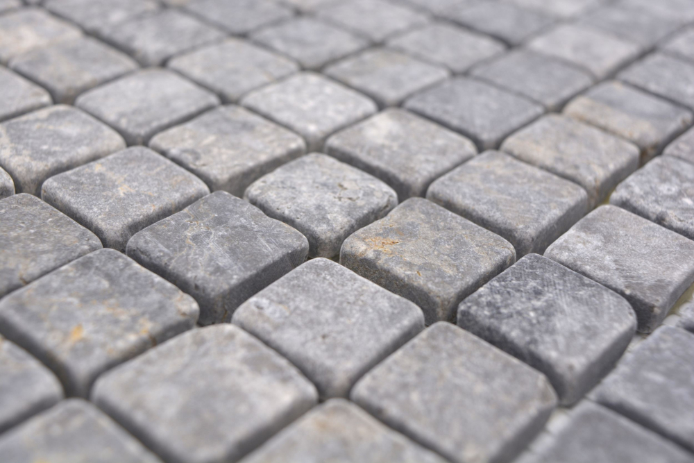 Marmor Mosaik Hellgrau Grau Anthrazit Naturstein Antik - 36-TN23