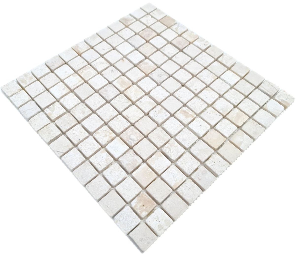 Marmor Mosaik THUMBNAIL weiss cream Naturstein Antik - 40-T23W
